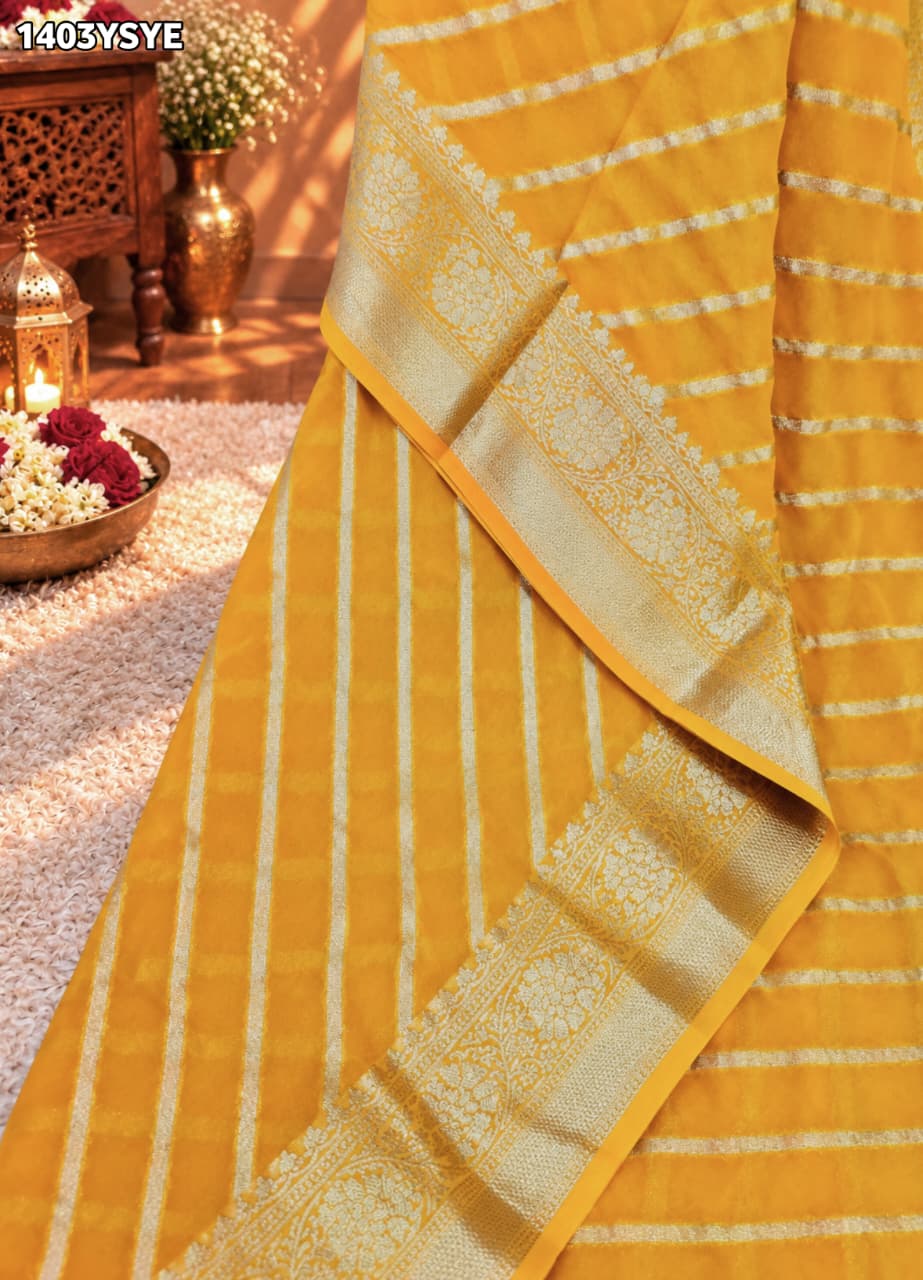 KcPc Designer Khaddi Georgette Leheriya Saree for Traditional WearVSH