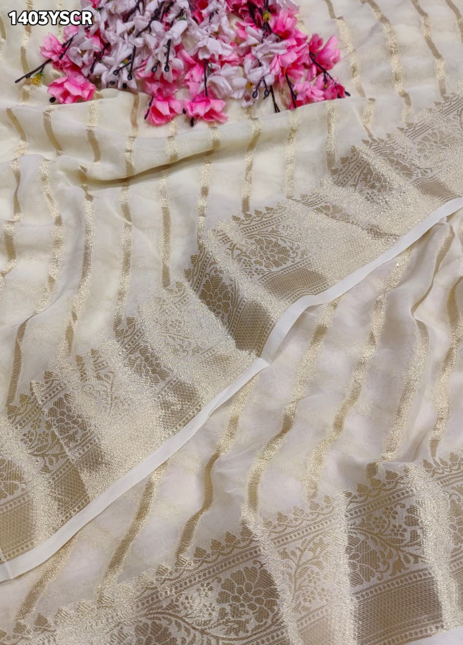 KcPc Khaddi Georgette Leheriya Style Saree for Traditional WearVSH