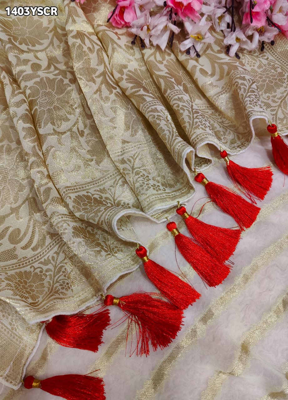 KcPc Khaddi Georgette Leheriya Style Saree for Traditional WearVSH