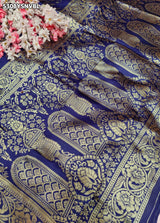 KcPc Traditional Banarasi Style Banarasi Silk Saree with Beautiful Zari WeavingDC