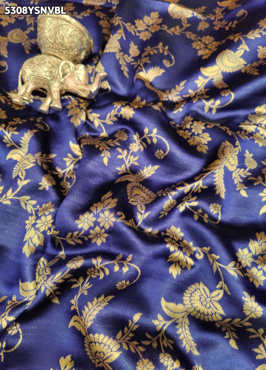 KcPc Traditional Banarasi Style Banarasi Silk Saree with Beautiful Zari WeavingDC