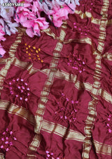 KcPc Traditional Semi Gaji Silk Bandhani Saree Online MSC