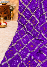 KcPc Royal Semi Gaji Silk Bandhani Saree for Festive Wear MSC