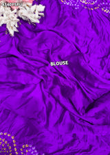 KcPc Royal Semi Gaji Silk Bandhani Saree for Festive Wear MSC