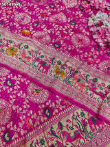 KcPc Traditional Kalamkari Style Pure Khaddi Georgette Saree with Zari Work ASIF