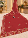 Kcpc Traditional Georgette with Aari Work for Festive Wear Saree STC