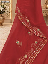 Kcpc Traditional Georgette with Aari Work for Festive Wear Saree STC