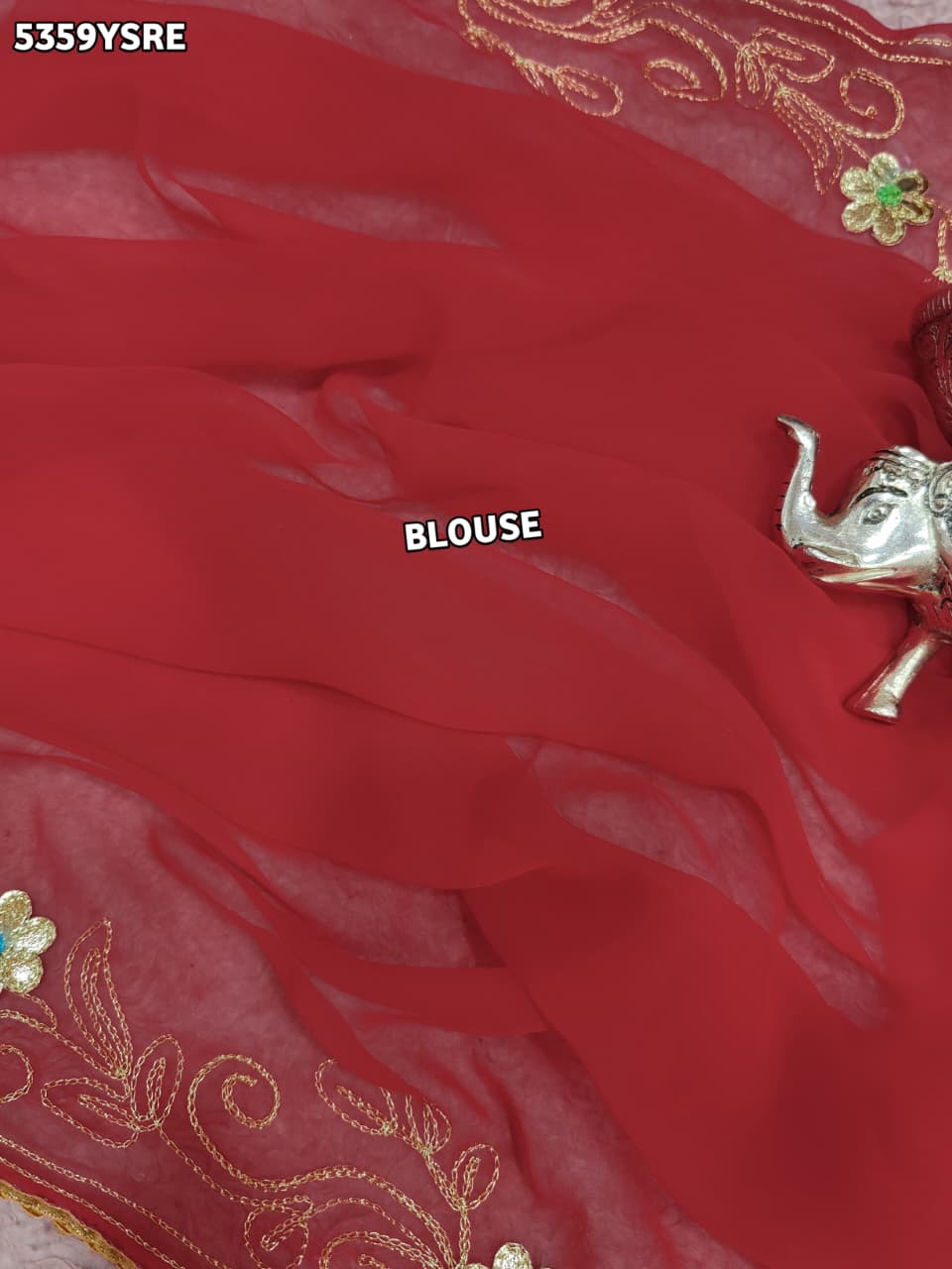Kcpc Traditional Georgette with Aari Work for Festive Wear Saree STC