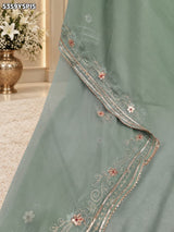 Kcpc Georgette Traditional with Aari Work for Festive Wear Saree STC