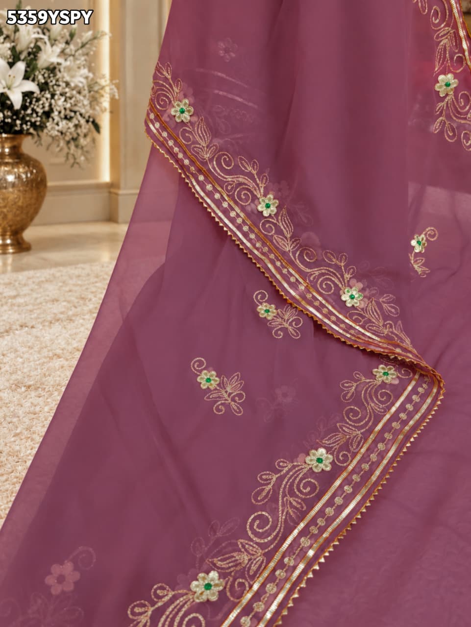 Kcpc Letest Georgette with Aari Work for Festive Wear Saree STC