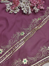 Kcpc Letest Georgette with Aari Work for Festive Wear Saree STC