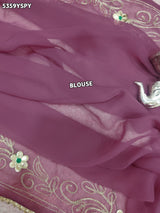 Kcpc Letest Georgette with Aari Work for Festive Wear Saree STC
