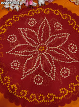 KCPC New Georgette Gotapatti Work Chunri Pomcha Saree LGC