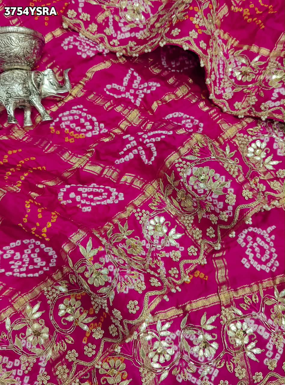 KcPc New Gaji Silk Saree with Beautiful Gotapatti Detailing VRS