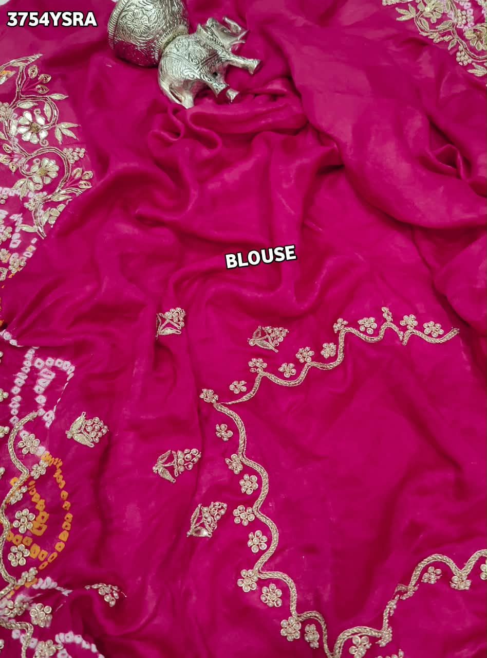 KcPc New Gaji Silk Saree with Beautiful Gotapatti Detailing VRS