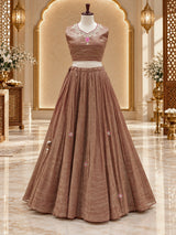 KcPc Designer Tissue Silk Lehenga Featuring Beautiful Gotapatti Work for Festive Wear