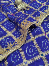KcPc Latest Royal Gaji Silk Bandhani Saree with Elegant Gotapatti Work