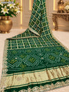 KcPc Traditional Royal Gaji Silk Bandhani Saree with Elegant Gotapatti Work