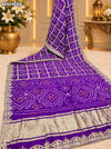 KcPc Royal Gaji Silk Bandhani Saree with Elegant Gotapatti Work