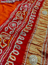 Gaji Silk Bandhani Style Dupatta with Gota Patti Work 2