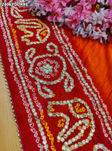 Gaji Silk Bandhani Style Dupatta with Gota Patti Work 5