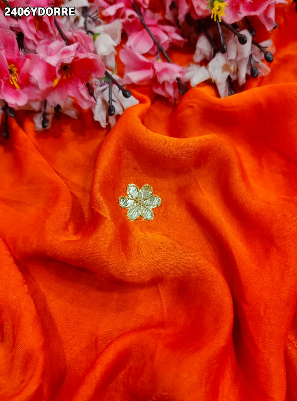 Gaji Silk Bandhani Style Dupatta with Gota Patti Work 7