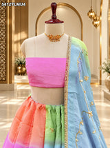 Designer HO Silk Lehenga with Traditional Gotapatti Work 2