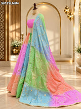 Designer HO Silk Lehenga with Traditional Gotapatti Work 4