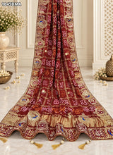 New Pure Gaji Silk Handmade Bandhej Gotapatti Work Jaipuri Dupatta 1