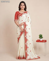 KcPc Festive Special Crepe Silk Designer Saree with Tari Work SWA