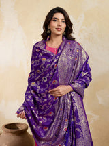 KcPc Traditional Wear Dola Silk Dupatta with Zari Weaving SACR