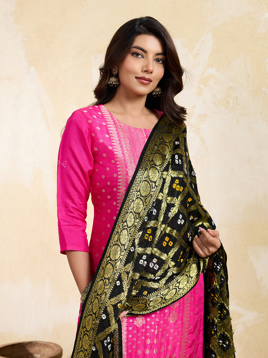 KcPc New Special Silk Bandhani Dupatta with Handmade WorkSA