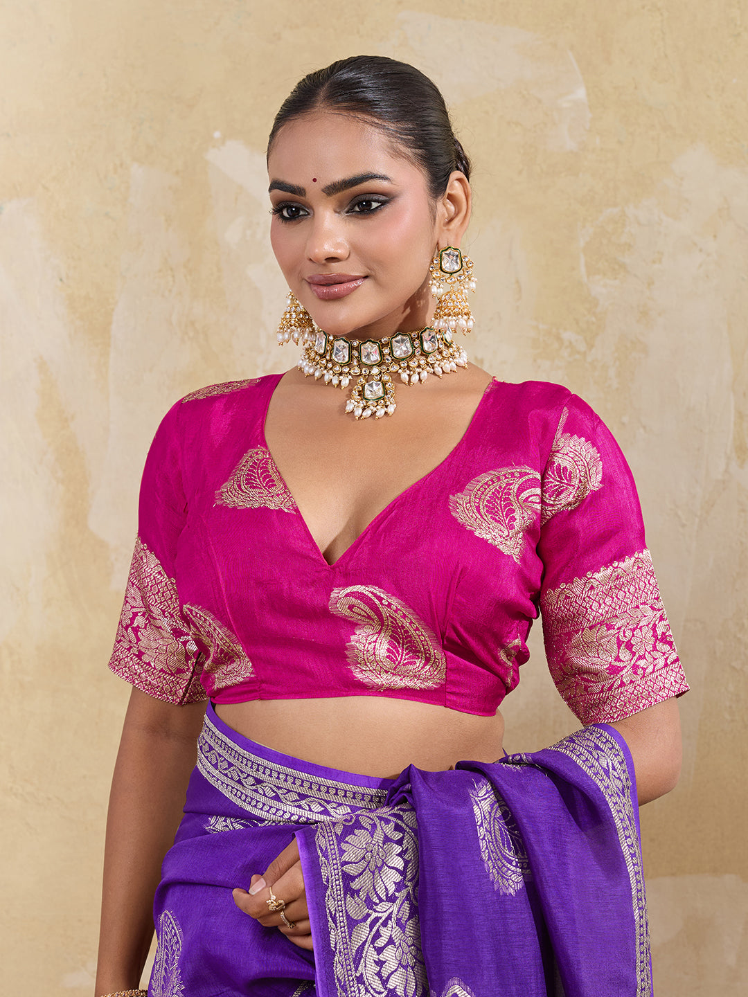 Banarasi style saree under 1500
