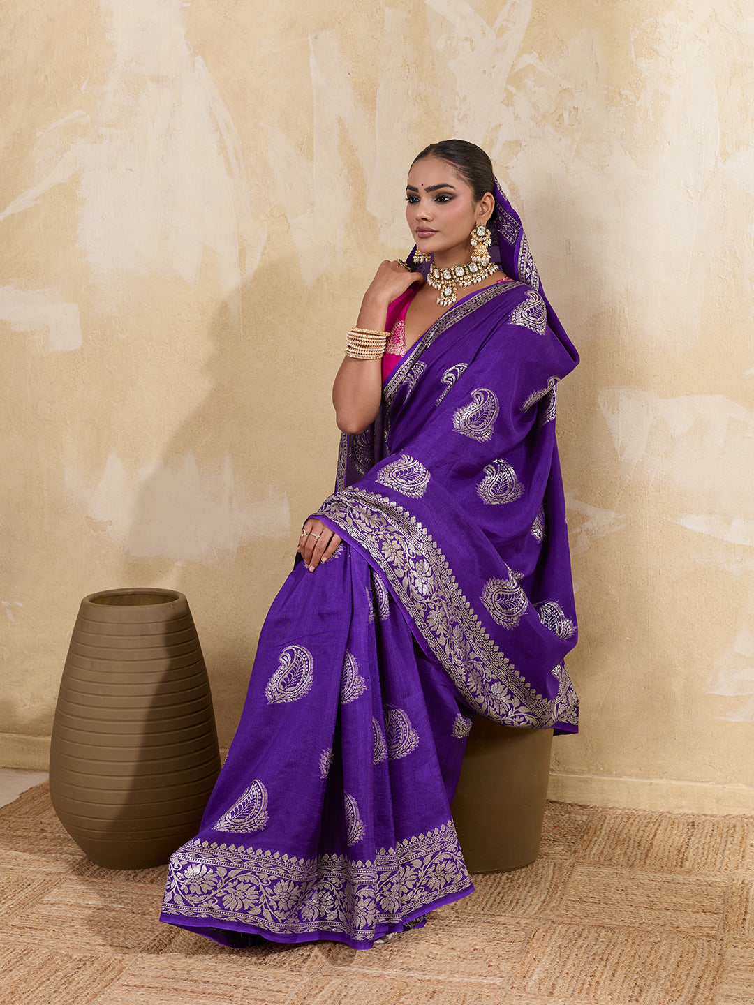 Banarasi style saree under 1500