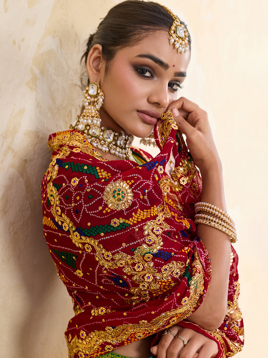 KcPc Latest Pure Georgette Rajasthani Chunri DupattasRed(chunri)