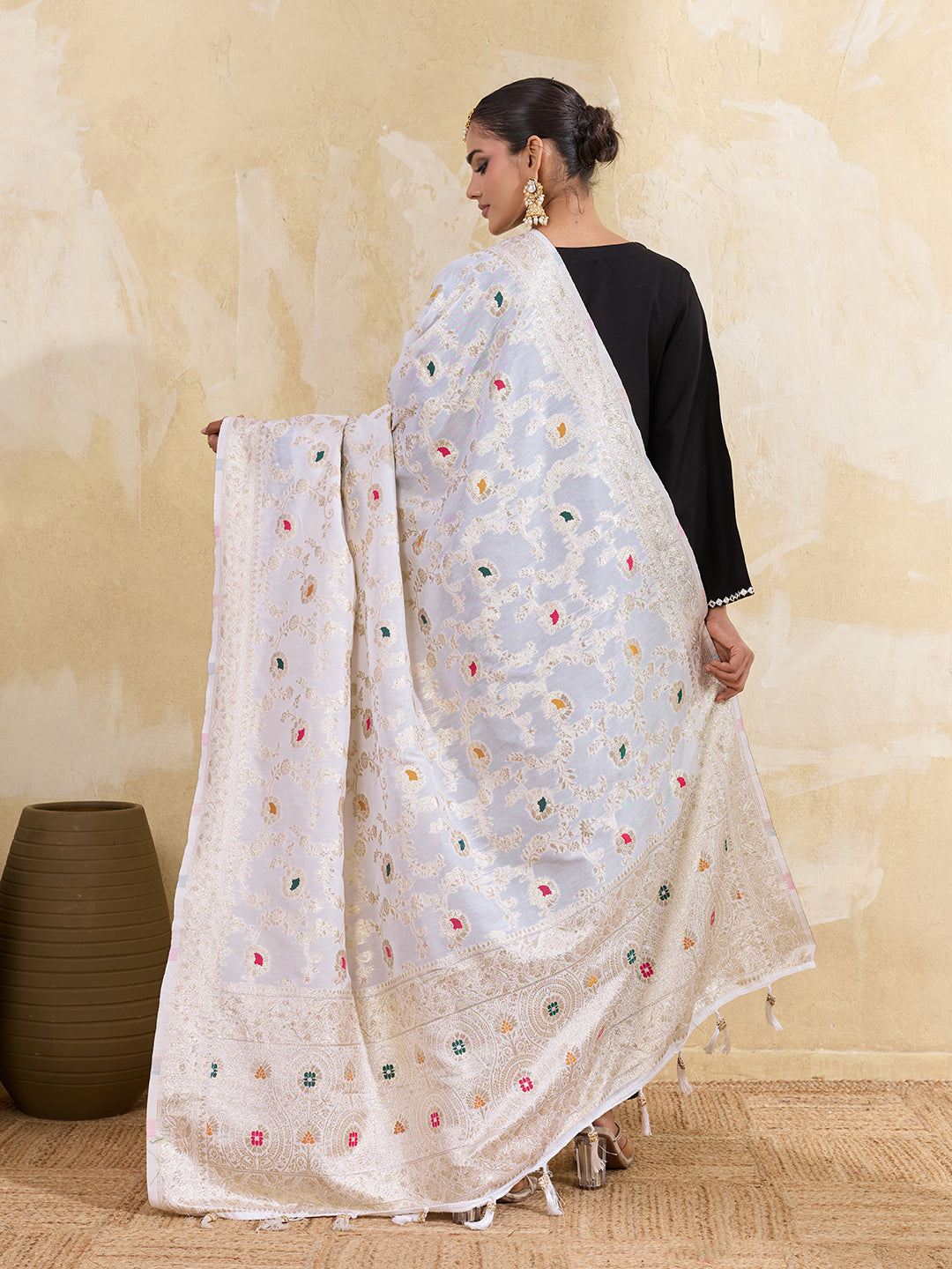 KcPc Festive Traditional Dola Silk Banarasi Dupatta SACR