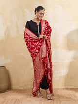 KcPc Royal Banarasi Style Dola Silk Dupatta with Zari Weaving SACR
