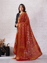KcPc Special Silk Bandhani Dupatta with Handmade WorkSA