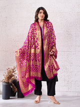 KcPc Special Silk Bandhani Dupatta with Handmade WorkSA