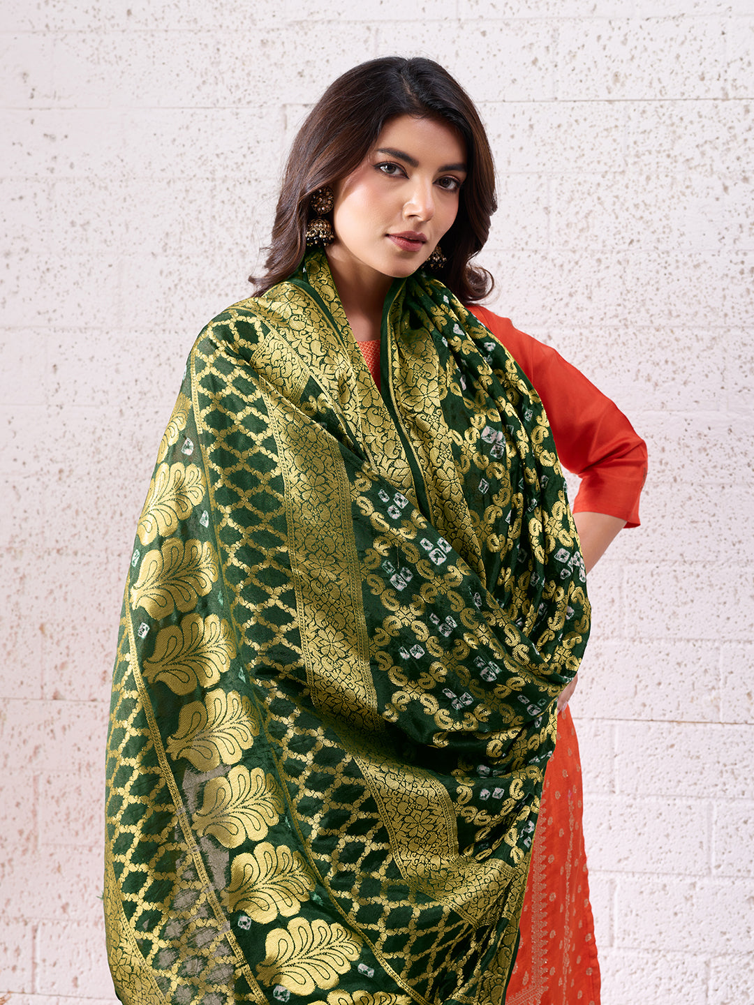 KcPc Special Silk Bandhani Dupatta with Handmade WorkSA