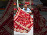 By New Gaji silk Bandhani Style With Zardoji Work Odhna