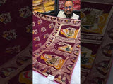 Silk Dimond Work Saree in wine colour for festival