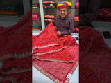 Georgette Traditional Style Gotapatti Work Sare in Rajasthan chunri pattern