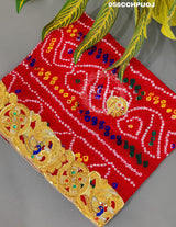 KcPc Heavy Belbutti pure Georgettte Odhna Swastik Belbuti Chunri (Pure Ojariya Fabric)
