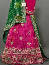 Bandhani Designer Jaipuri Pure Ojariya Lehenga