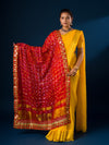 KcPc Ghatchola Art Silk Bandhej Gotapatti DupattaRed