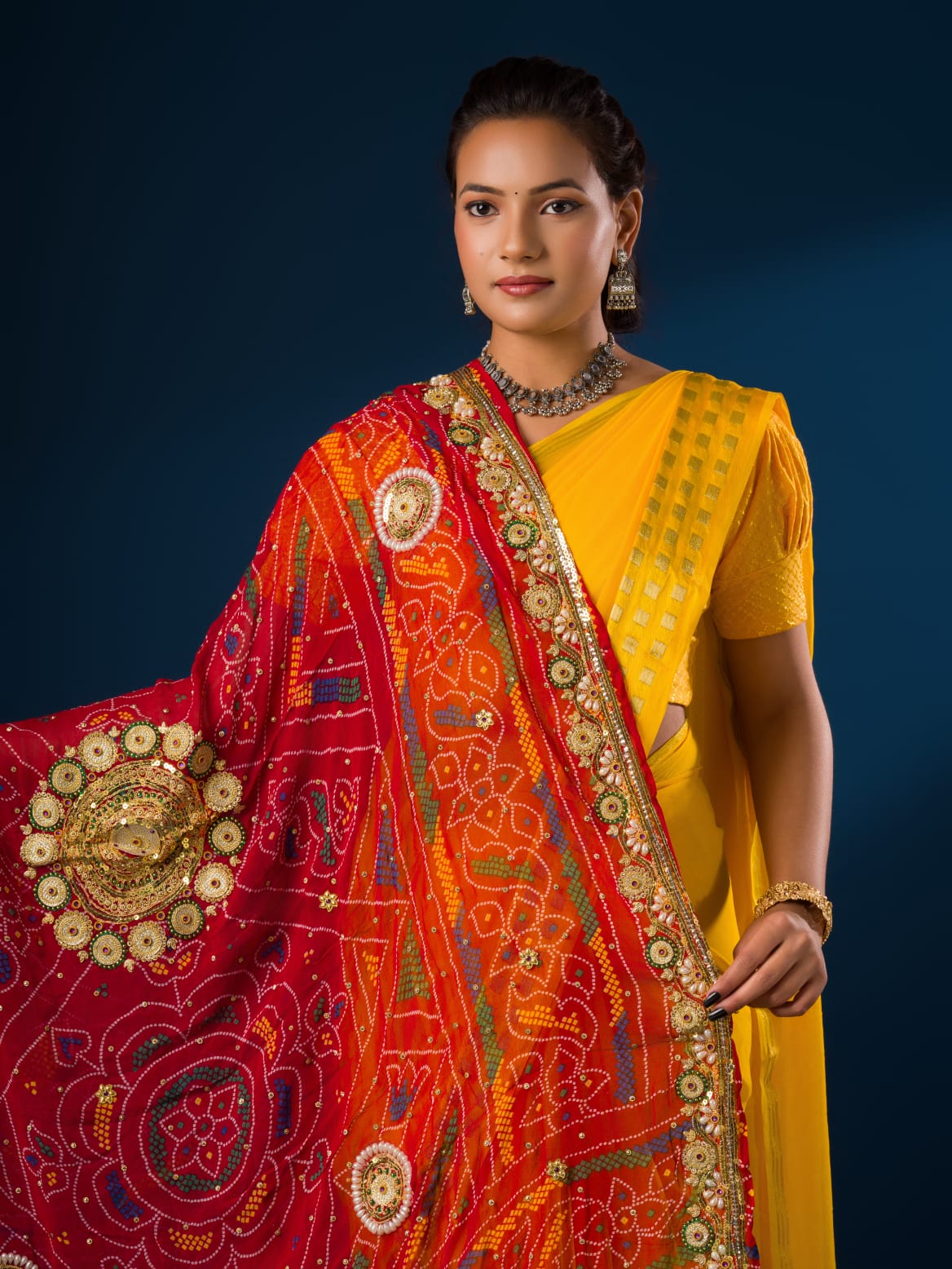 KcPc Pure Georgette Rajasthani Chunri DupattasChunariAJM
