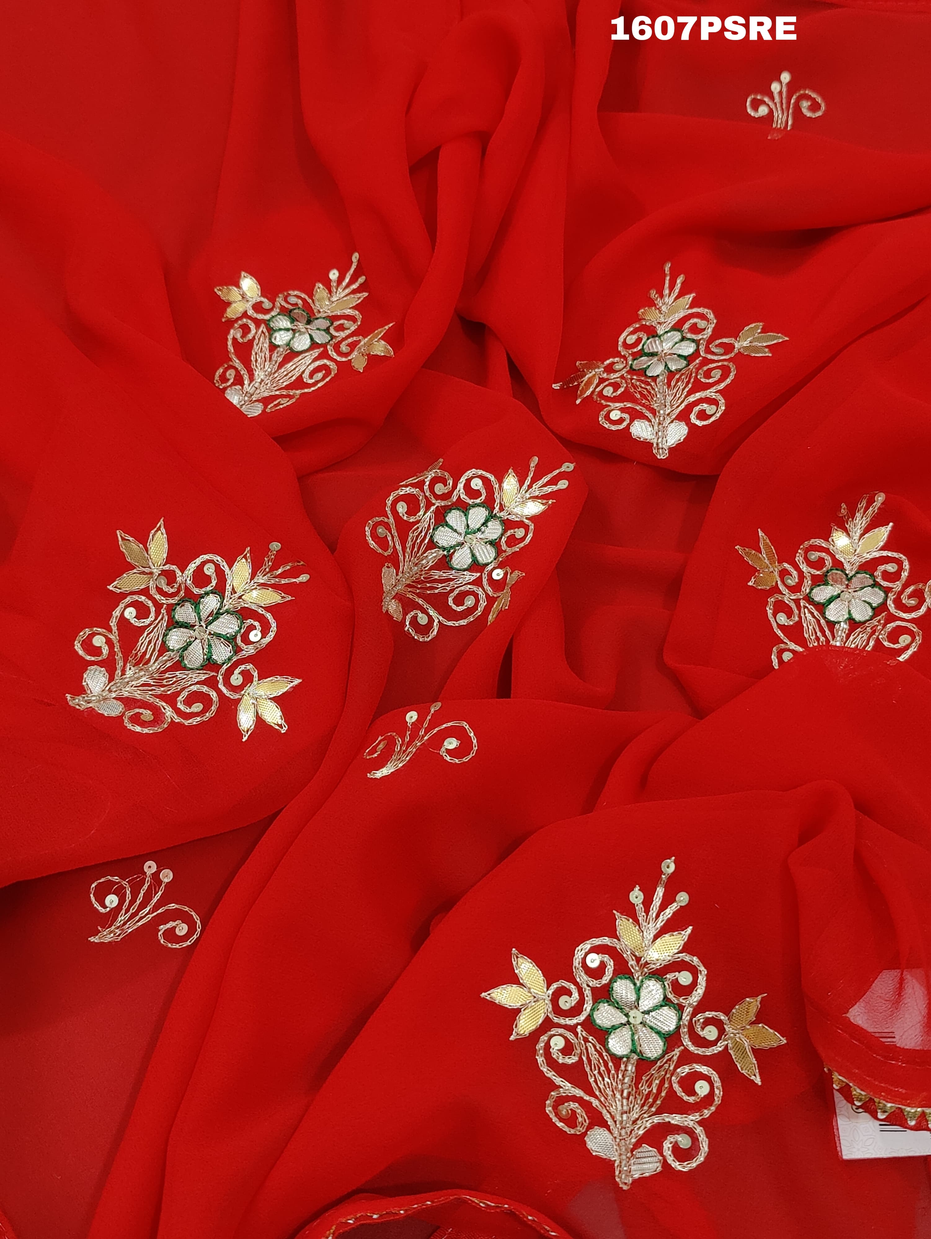 Chiffon Gota patti Work Lightweight Saree