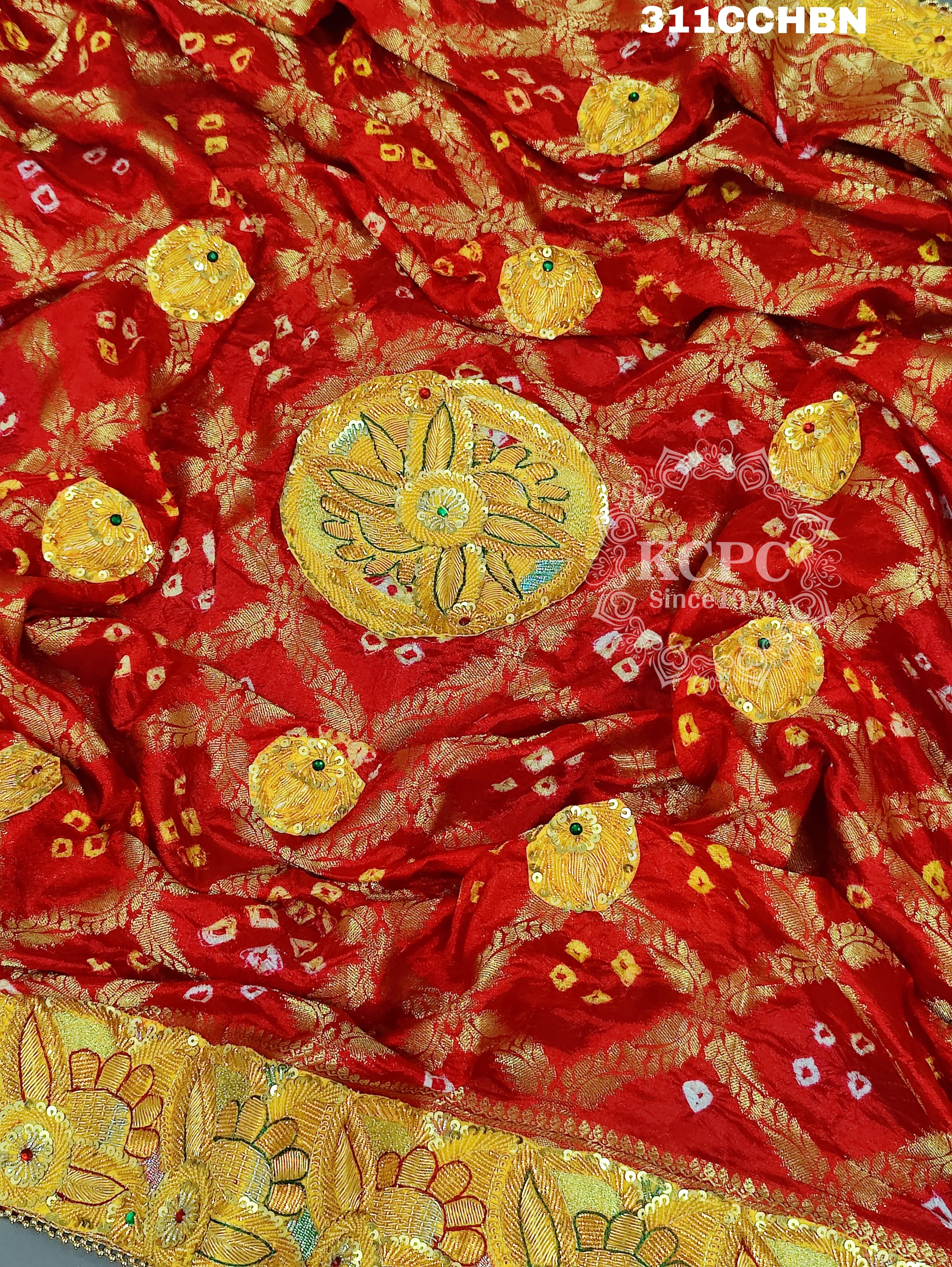 KcPc Marwadi Chunri Art Silk Bel Buti Heavy Odhna