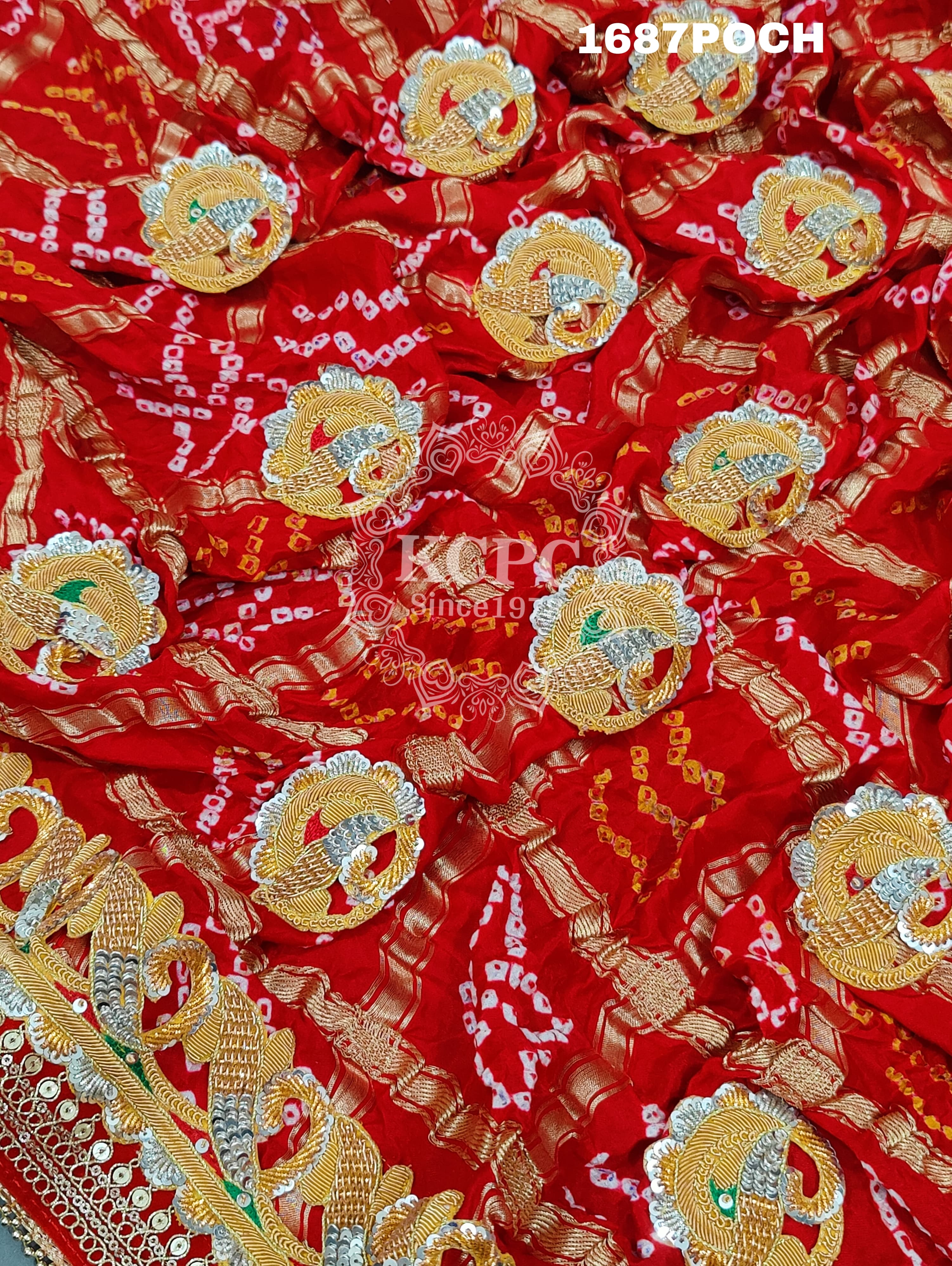 KcPc Marwadi Heavy Chunri Pure Gaji Silk Bel Buti Odhna